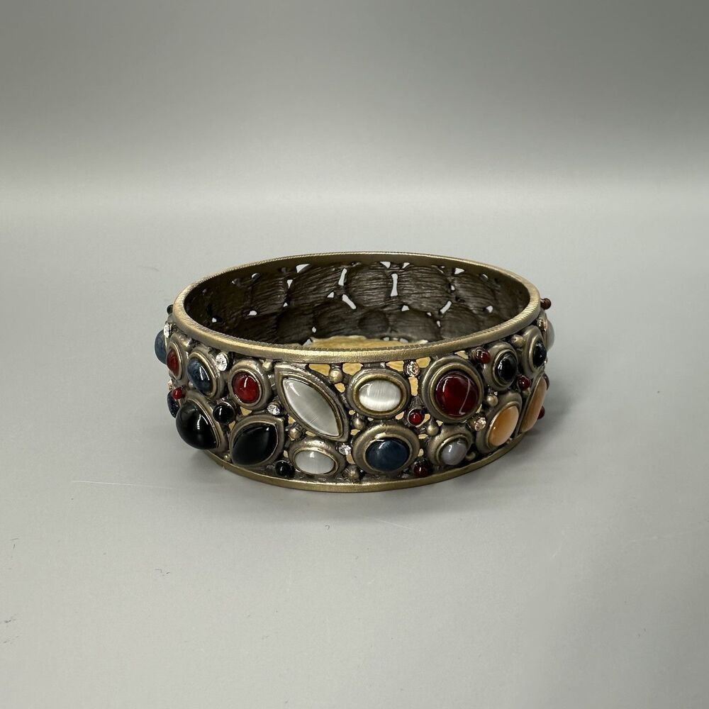 Olivia Riegel Trinket Box Candle Holder Jewelry Box Crystals Rhinestones NO LID